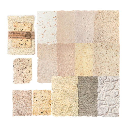 Scrapbook Paper Set Embossed Textured 12 Sheets