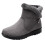 Women's Fur-Lined Ankle Boots with Side Zipper Gray Size 37 1