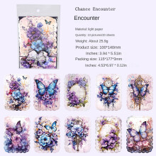 Scrapbook Paper Vintage Botanical Butterfly 20 Sheets