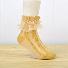Tao toddler girls dress socks cotton ruffle lace 3 pairs