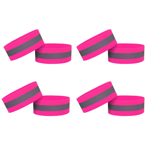 Reflective Armbands for Night Running and Cycling 8-Pack