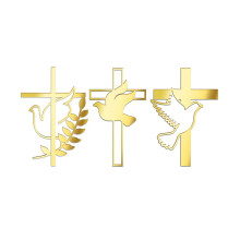 Acrylic Dove Cross Cake Topper for Baptism
