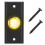 Metal Wired Doorbell Button Black Rectangular LED 1