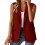 Women's sleeveless solid cardigan vest casual 2