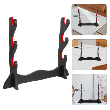 Wooden Sword Rack for Bedroom 37x31x3 in