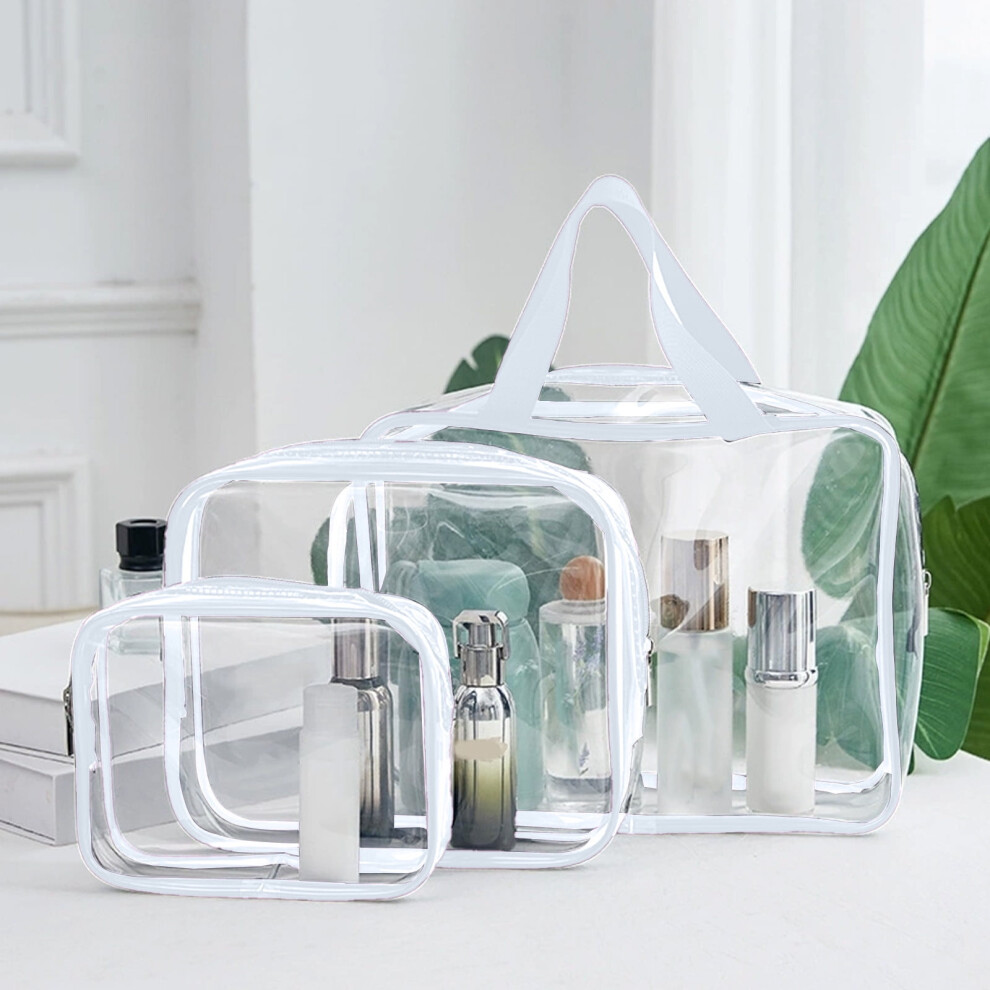 Travel Toiletry Bag Set 3 pcs waterproof clear makeup bag