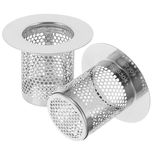 Shower Drain Strainer Stainless Steel 2 Pcs