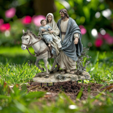 Nativity Scene Ground Ornament Set Religious Christmas