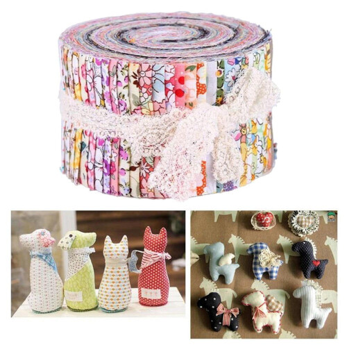 Jelly Roll Fabric Strips Cotton 36 Pieces