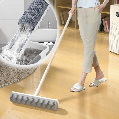Suction Sponge Mop 180 Rotatable Push-Pull Dewatering