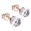 925 Sterling Silver CZ Stud Earrings Rose Gold Dainty 1
