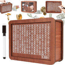 Smash Box Wooden Cash Vault for Adults and Kids 10K