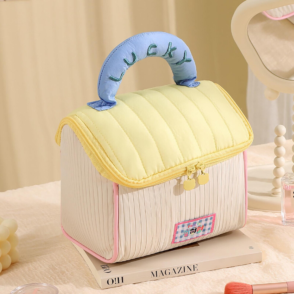 Makeup Bag Large Capacity Travel Organizer Pleated