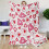 HELLOYOUNG Flannel Throw Blanket with Heart Pattern, Red 1