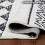 Geometric area rug modern black white 4x6 ft non-slip 6