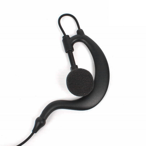 Headset with Coiled Cable and Clip-On Ear Mic for Two-Way 1