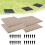 Stake-Down Square Stepping Stones Beige Plastic Resin 4pcs 1