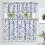 Blue Floral Kitchen Curtain Valance Set 3 pcs 1