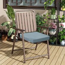 Non-Slip Artificial Leather Chair Cushion Square Washable