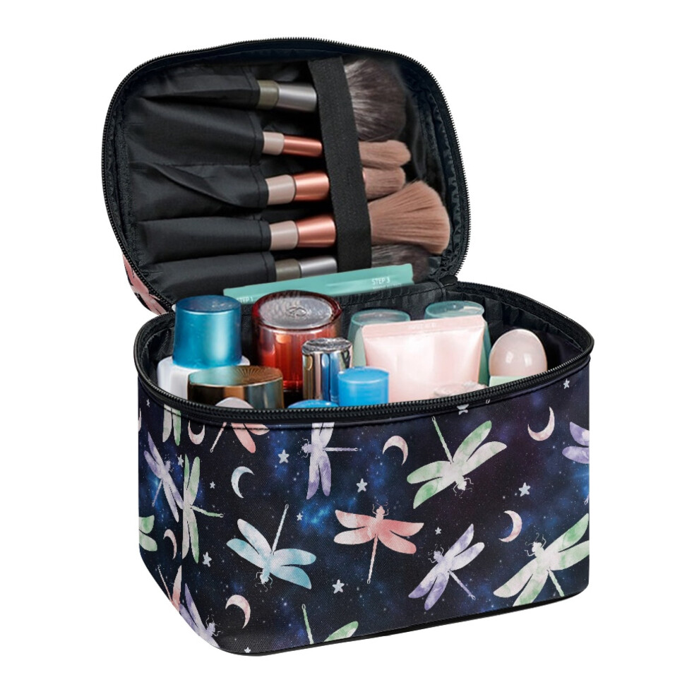 Polyester Makeup Bag 8.86"x6.5"x5.9" Multi-Function