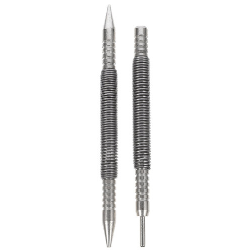 Punch Down Bit Spring Nail Set Rust-Proof Hammerless 2 Pcs