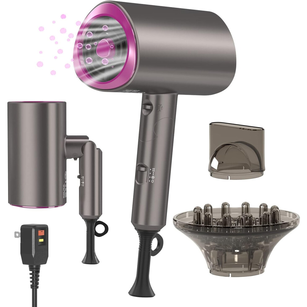 Ionic Hair Dryer with Diffuser and Concentrator Coffee Gold