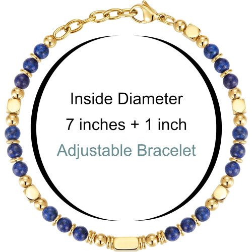 Boho beaded bracelet for women silver gold adjustable 7 2
