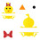 Easter Wall Stickers Cartoon Chicken Decals Detachable Felt 1