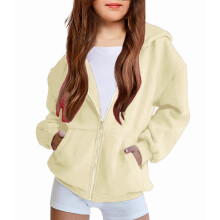 Women's Hooded Sweatshirt Full Zip Casual Loose Fit