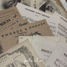 Vintage Floral Newspaper Sheet Music Paper 60 Sheets
