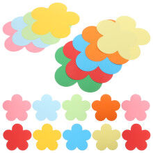 Cardboard Flower Cut Outs Hand Colored 10 Packs