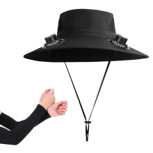 Men's Solar USB Fan Fisherman Hat with Mesh Ventilation
