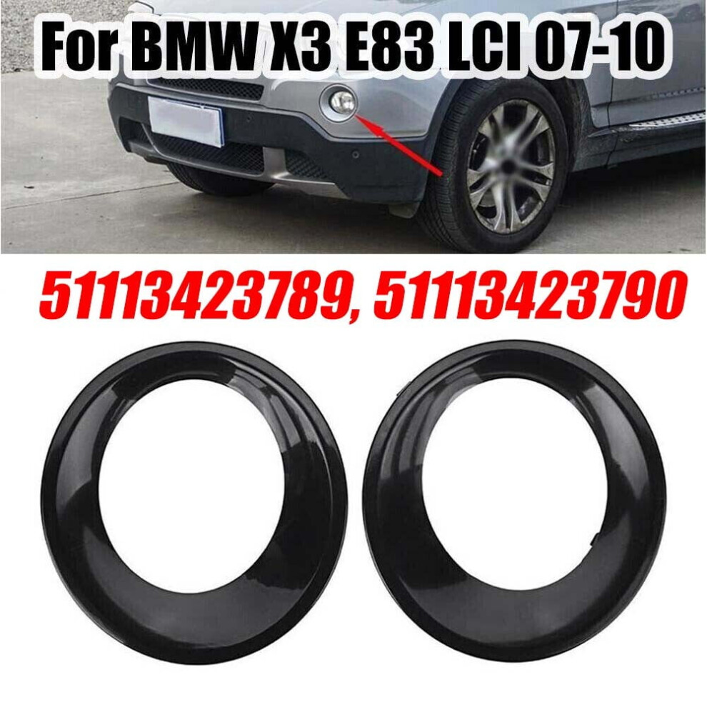 Front Fog Cover Trim For Bmw X3 E83 Lci 2007Â2010 Light 9399596754475