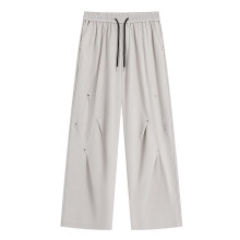 Men's Slim Fit Stretch Trousers with Studs 1 Pair