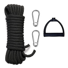 Nylon tow rope with handle and stainless steel carabiner