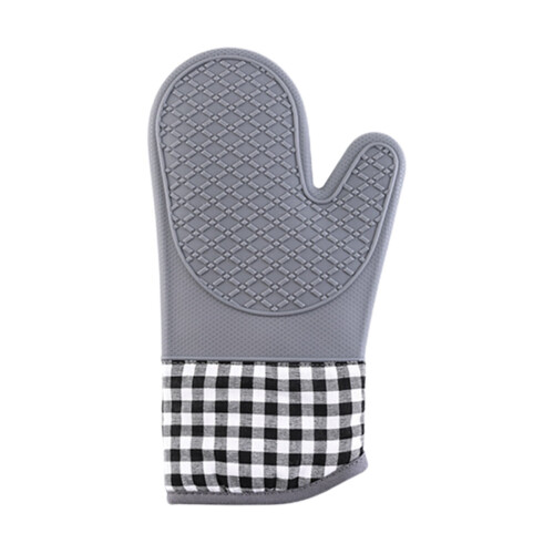 Silicone Oven Mitts Heat Resistant Cotton-Lined 2 Pack