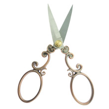 Vintage flower embroidery scissors bronze cross stitch tool