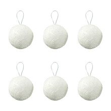 White Christmas Ball Ornaments Foam 12 pcs 1.57 inch