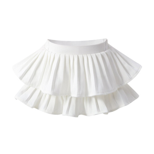 Girls Pleated Skirt Solid Color Four-Season Performance