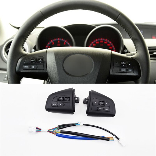 Car Steering Wheel Button Audio Control Button  with Wiring Harness for  3 5 CX-7 1