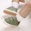 Chaussures bébé printemps été vert uni semelle souple décontractées 5
