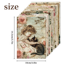 Medieval English Romance Paper 12 Sheets Vintage Background