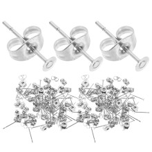 Earring Clasps Clip Findings Gold Silver 4 Count