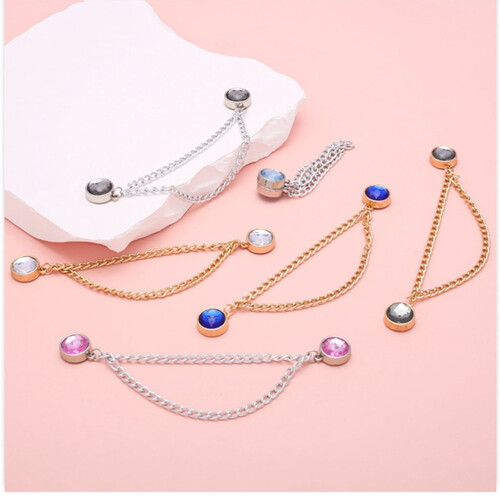 Magnetisk bukseforkorterklips med strass, 1 stk. 2