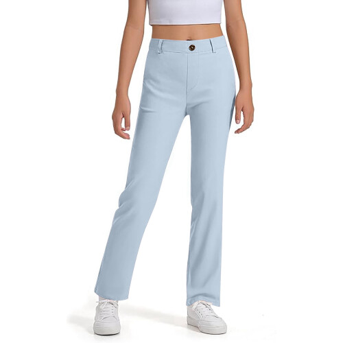 Kids Uniform Pants Light Blue 7-8 Years 1