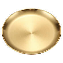 Barbecue and Dinner Plate Set Brushed Stainless Steel Matte