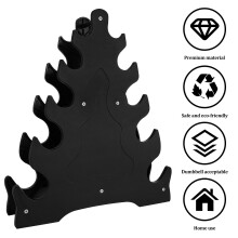 5-Tier Steel Dumbbell Rack Holds 10 Pairs