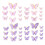 Purple Paper Butterfly Cake Decorations 4 pcs 1
