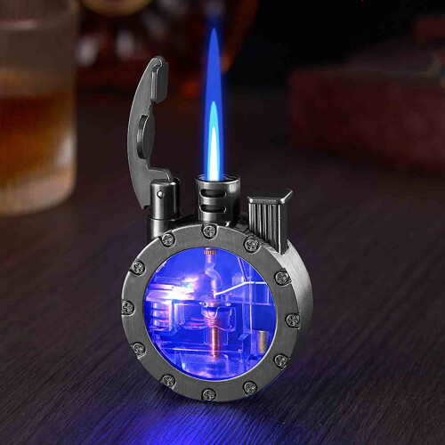 Αναπτήρας κηροζίνης LED Steampunk Vintage μεταλλικός αναπτήρας τσέπης 2