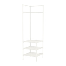 Freestanding Coat Rack with 2 Shelves for Entryway